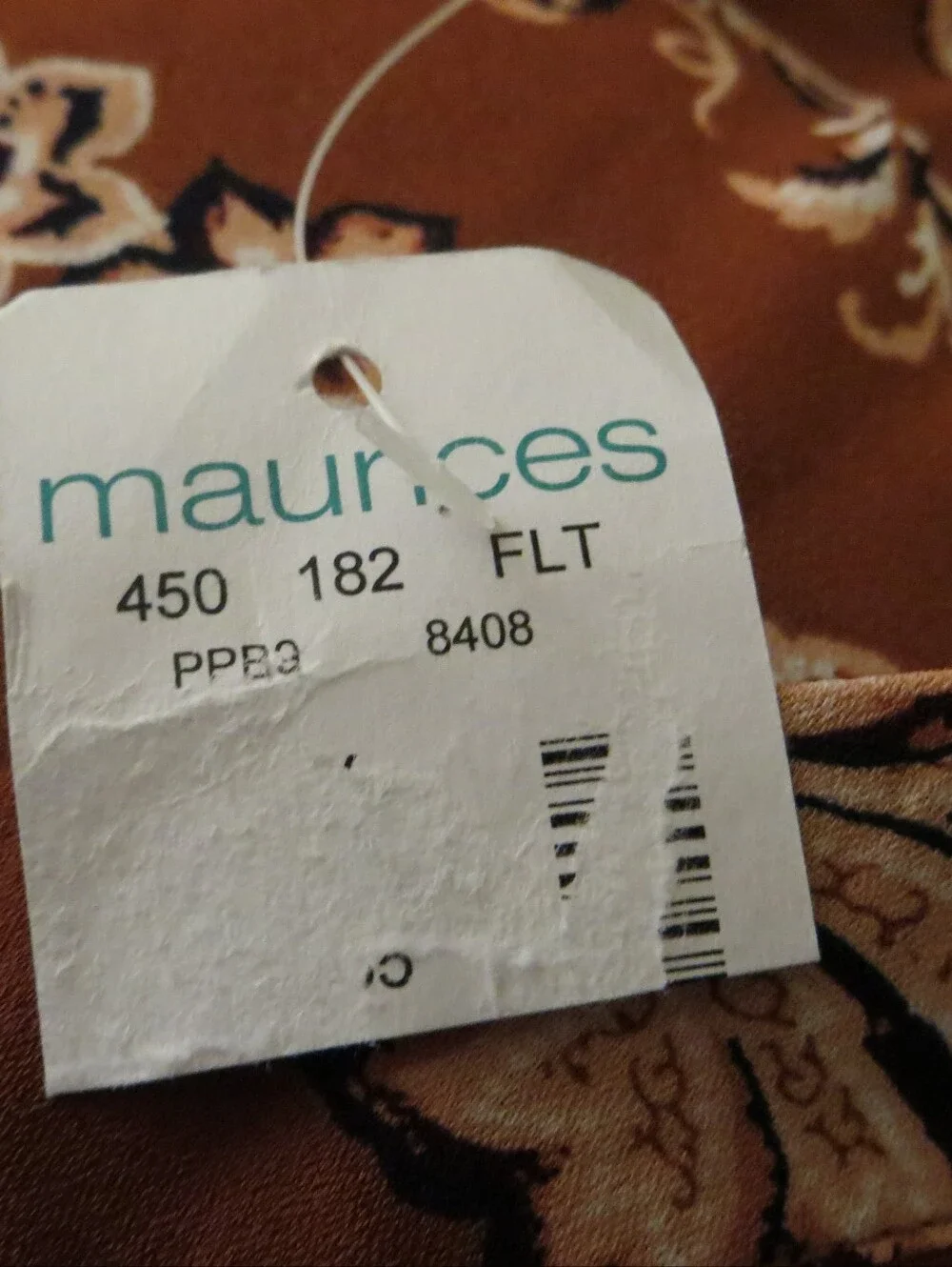 Maurices Women's Plus Floral Print Short Sleeve Blouse Rust Terracotta Size 1